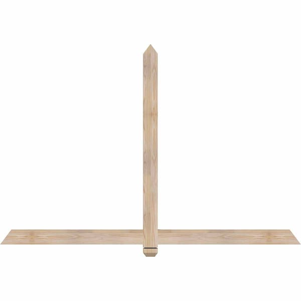 Ekena Millwork Eugene Smooth Timber Gable Bracket, Douglas Fir, 72"W x 48"H x 1 1/2"D x 3 1/2"F, 16/12 Pitch GBW072X48X0204EUG00SDF - main